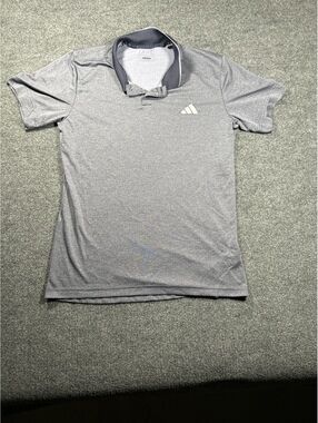 Adidas Men's Gray Heat.RDY Polo Shirt Size L